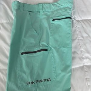 Mint Green Men’s Huk Fishing Shorts